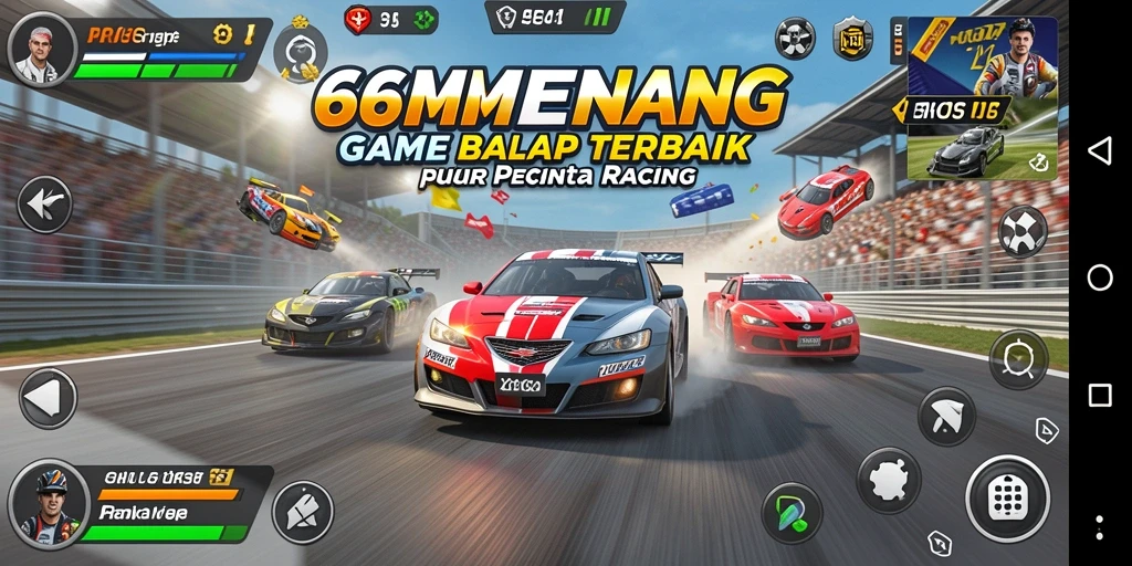 Screenshot gameplay Racing yang menarik dan seru.