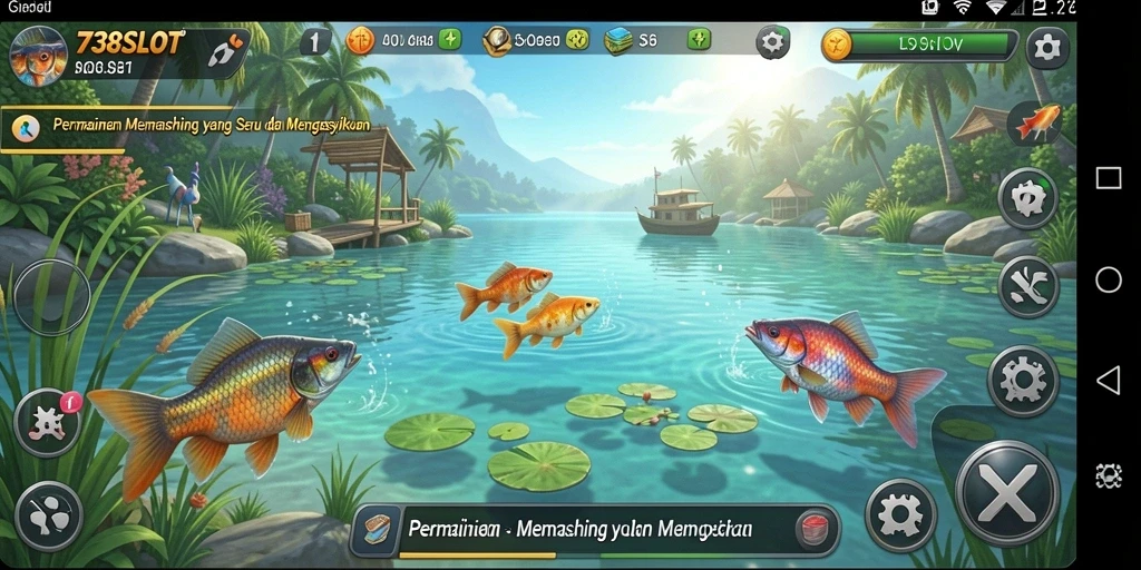 Gameplay menarik dengan berbagai jenis ikan yang bisa ditangkap.