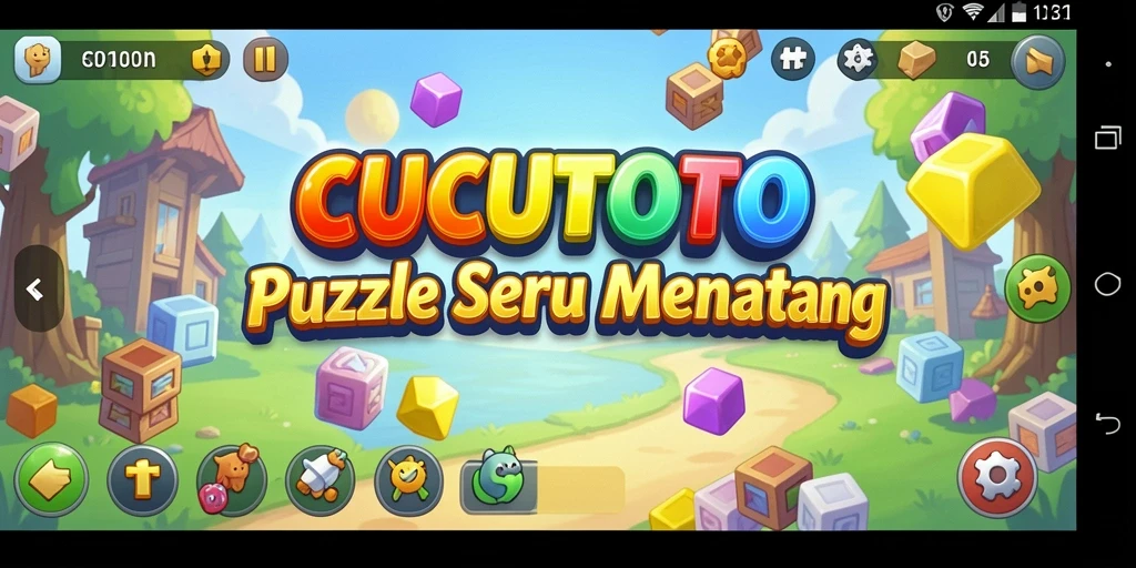 Tampilan gameplay CUCUTOTO yang menantang dan menarik.