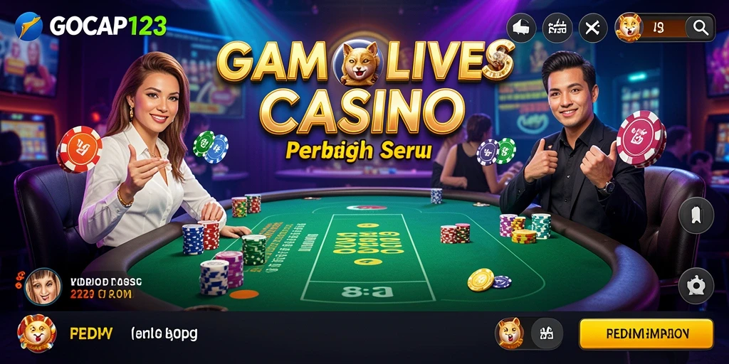 Tampilan gameplay seru dan interaktif di GOCAP123 dengan dealer langsung.