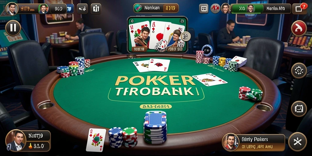 Tampilan gameplay poker yang seru dan menegangkan di HIT9.