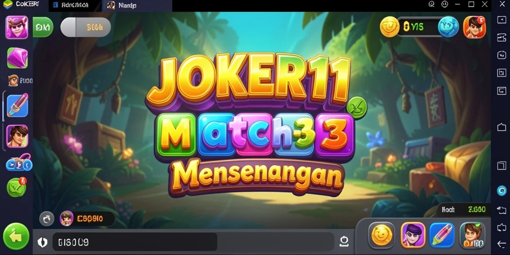 Screenshot gameplay JOKER11 yang mempesona dalam aksi Match-3.