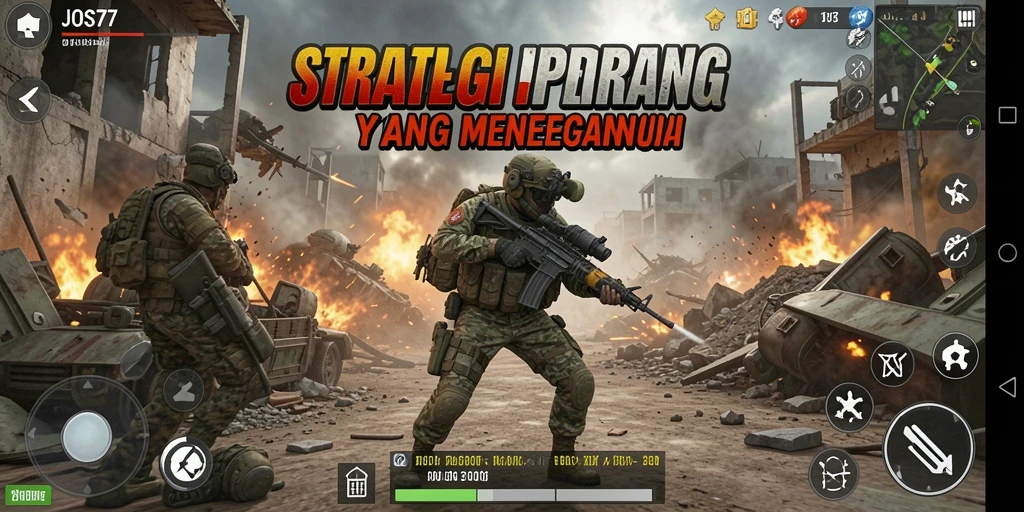 Tampilan gameplay menegangkan dalam JOS77 dengan strategi yang mendalam.
