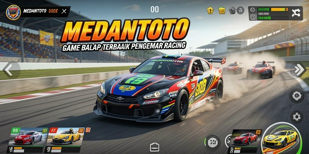 Tampilan gameplay menarik di MEDANTOTO dengan balapan yang mendebarkan.
