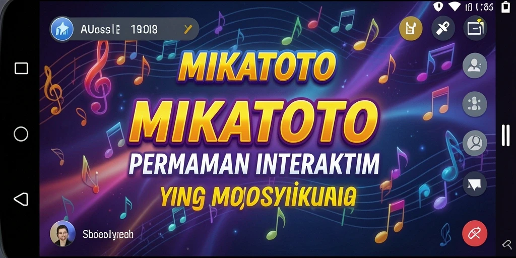 Tampilan gameplay MIKATOTO yang interaktif dengan berbagai pilihan musik.