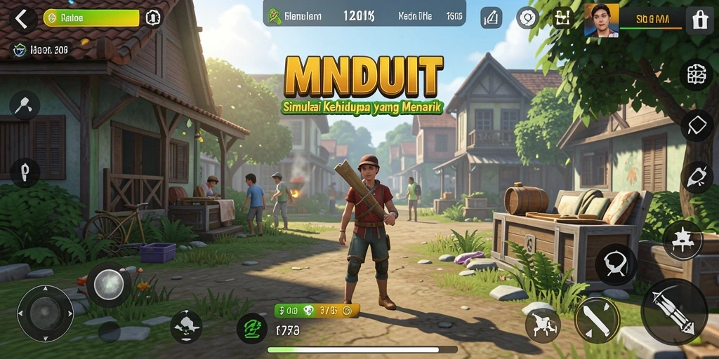 Tampilan gameplay MNDUIT yang menarik dan interaktif.