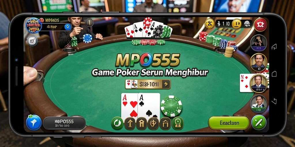 Tampilan menarik dan seru saat bermain Poker di MPO555.