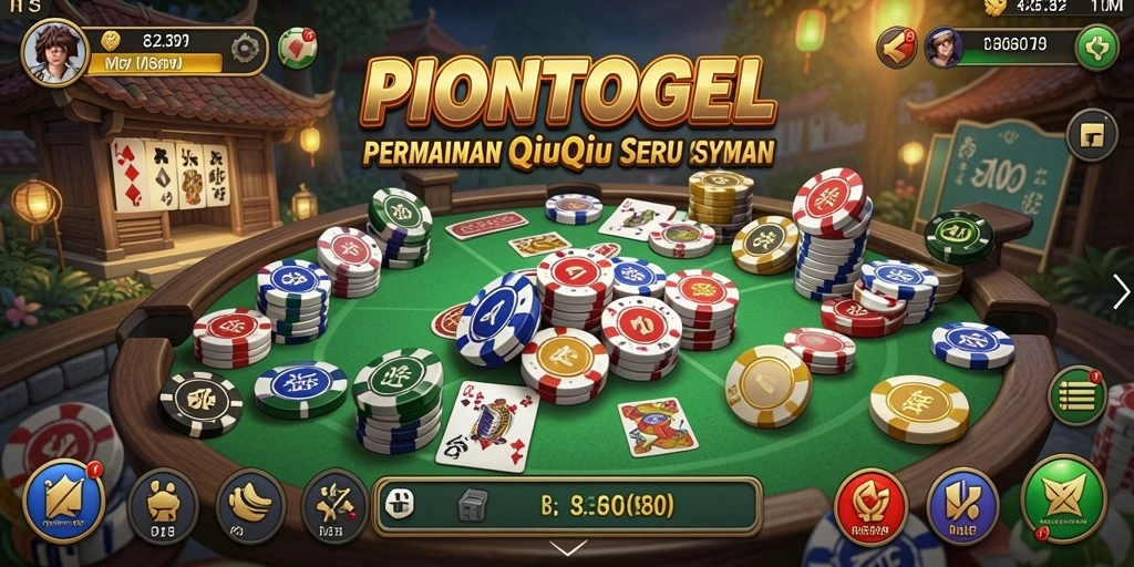 Screenshot gameplay PIONTOGEL yang menunjukkan keseruan QiuQiu.