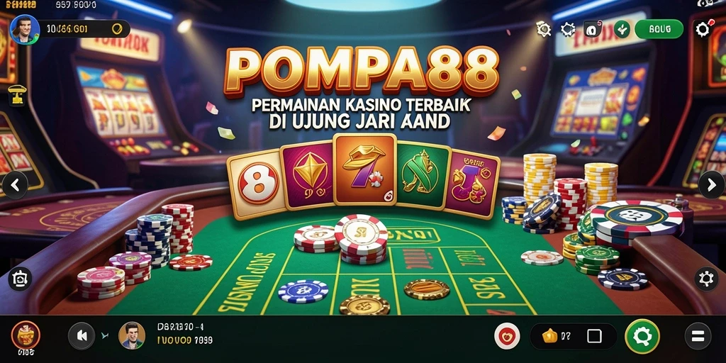 Tampilan seru permainan Kasino di POMPA88 dengan grafis menakjubkan.