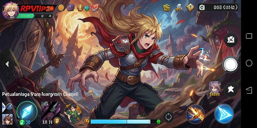 Tampilan screenshot gameplay RPVIP2 dengan karakter Anime yang beraksi.