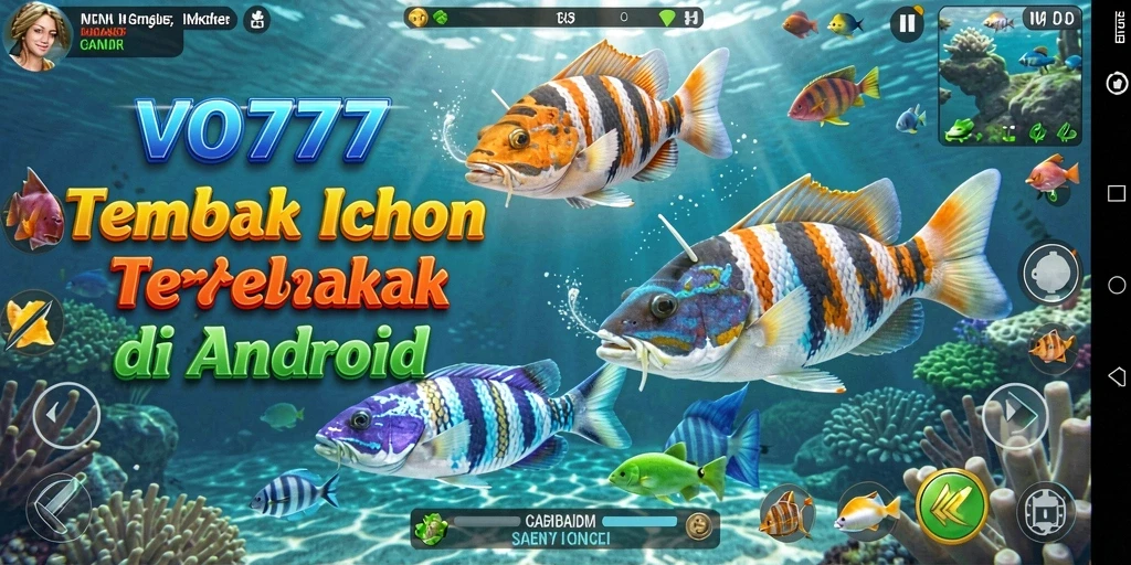 Screenshot VO777 menampilkan aksi menembak ikan di lautan.