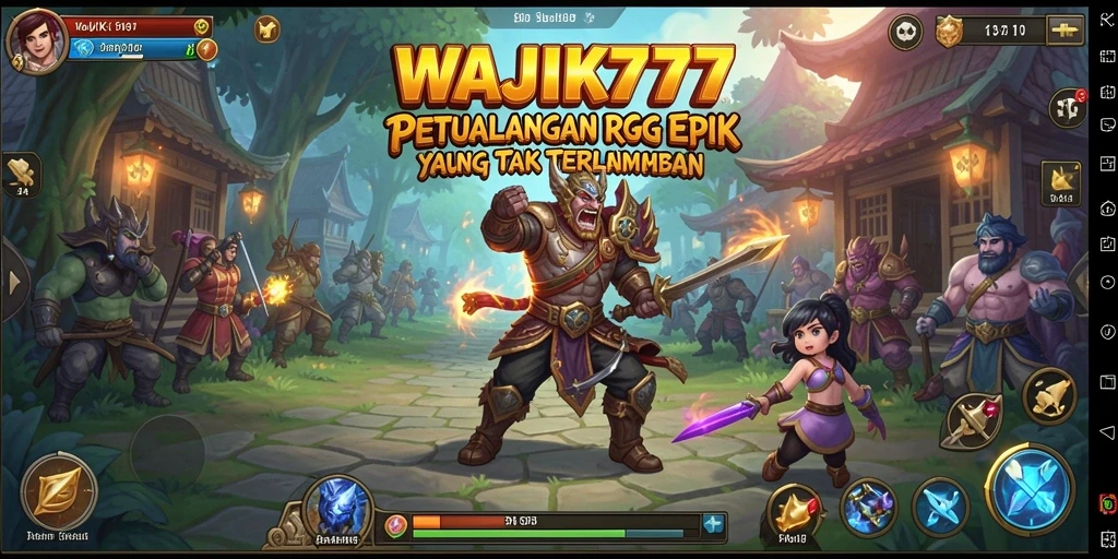 Tampilan gameplay seru dari WAJIK777 dalam petualangan RPG.