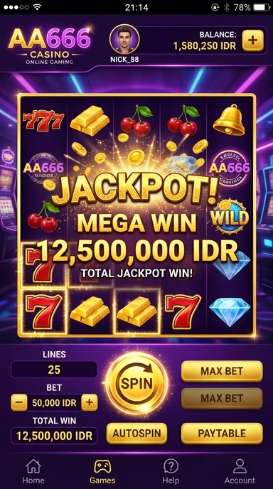 Tampilan utama aplikasi aa666 dengan daftar aplikasi terbaru.